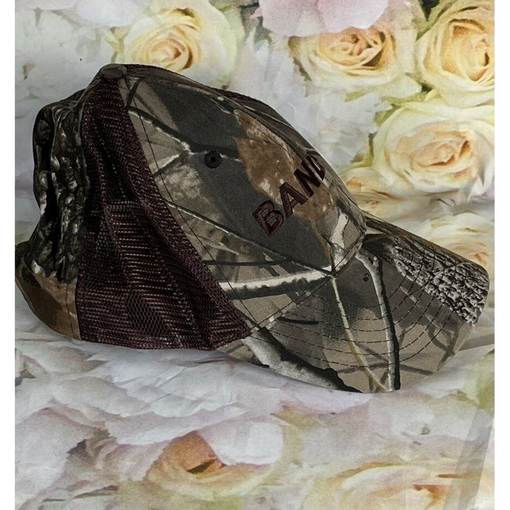 BANDAG TRUCKER Hat K Products Cap Snapback Camo USA Brown